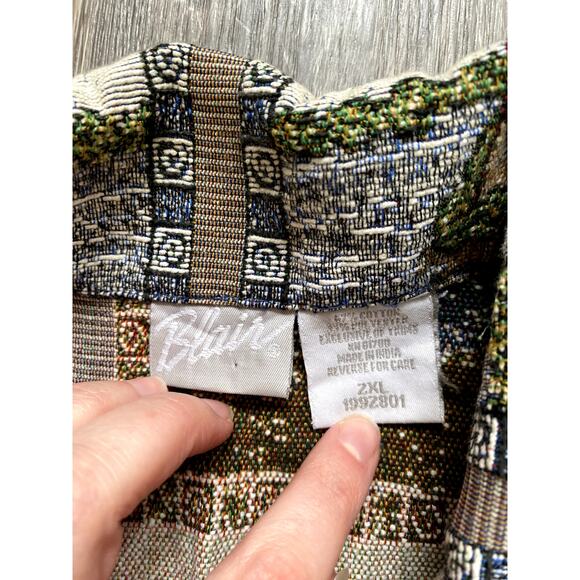 Vintage Lighthouse Textured Overcoat 2X Heritage Woods Fisherman Whimsy Grandpa - Picture 4 of 8